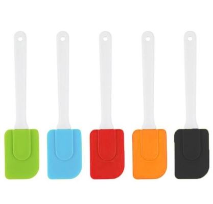 Plastik saplı FDA Silikon spatula setleri mevcut özel patone renk