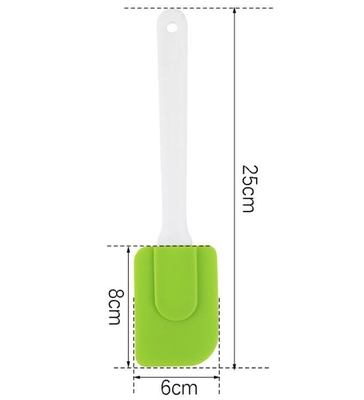Plastik saplı FDA Silikon spatula setleri mevcut özel patone renk