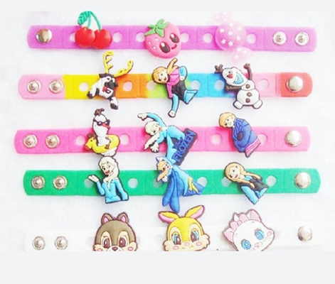 PVC Charms ile Ayarlanabilir Spor Hediye Silikon Kauçuk Bilezikler
