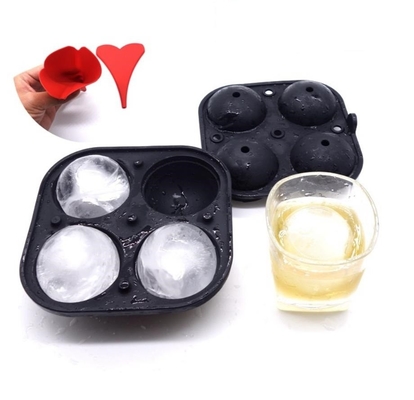 Mini Diy Silikon Buz Topu Kalıpları İçecekler Için Set Yuvarlak Şekil 5.6 CM Çapı