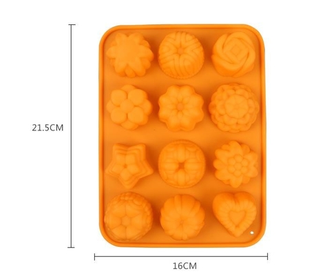 Çiçek Kokteyl Silikon Ice Cube Kalıpları 87g Hafif Dekoratif