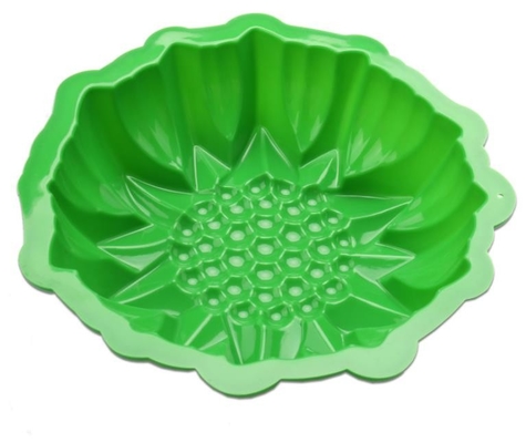 Bakeware Silikon Kek Gömlekleri Üç Boyutlu DIY 8 Inç Yeşil Renk
