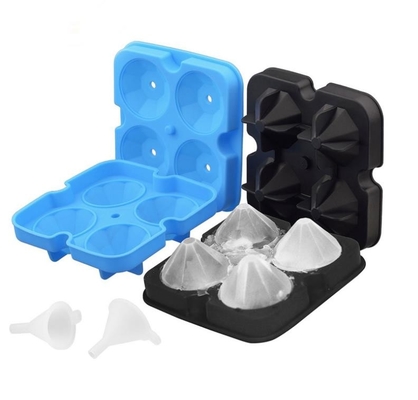 3D Elmas Silikon Ice Cube Kalıpları İçecekler İçin 12 * 12 * 3.8 CM