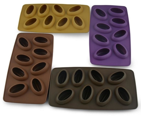 8 Kavite Özel Silikon Kalıplar Food Grade, Ice Cube Kalıp Kahve Çekirdeği Şeklinde
