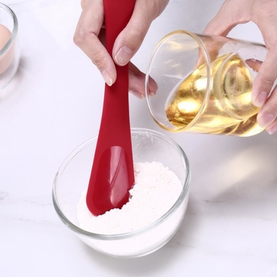Pişirme Yumuşak Silikon Kaşık Spatula, İnce Silikon Turner Spatula Fırça Pişirme Araçları