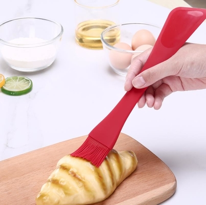 Pişirme Yumuşak Silikon Kaşık Spatula, İnce Silikon Turner Spatula Fırça Pişirme Araçları