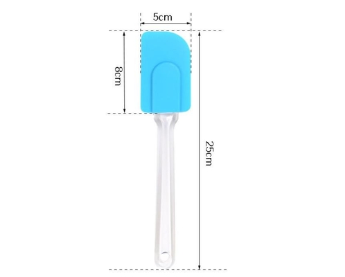 Açılı Küçük Kurabiye Silikon Kaşık Spatula Pişirme Aracı Pratik