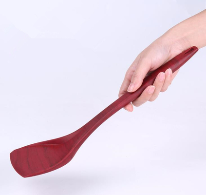 Ahşap Tahıl stilleri için Gıda Sınıfı Silikon Turner Pişirme Araçları yapışmaz tava