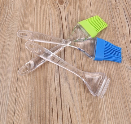 XL boyutu Şeffaf plastik saplı Gıda Sınıfı Silikon Pişirme Fırça Aracı