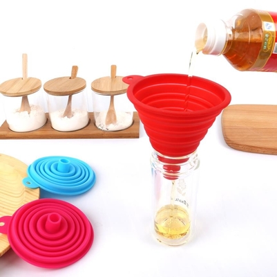 Büyük boy Katlanabilir stilleri Food Grade Silikon Huni Mutfak araçları