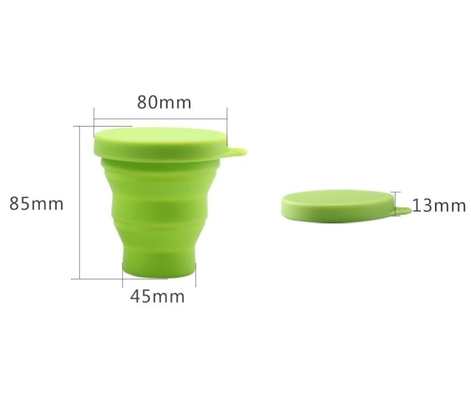 BPA Free Food Grade Katlanabilir Silikon açık havada için Katlanır bardak