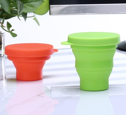 BPA Free Food Grade Katlanabilir Silikon açık havada için Katlanır bardak