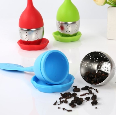 BAP ücretsiz çay demlik Sevimli silikon çay demlik yaprak şekli FDA silikon