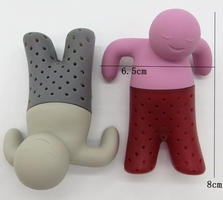 BPA Ücretsiz Mr Çay FDA standart Silikon Çay demlik kutusu paketi ile Adam mevcut