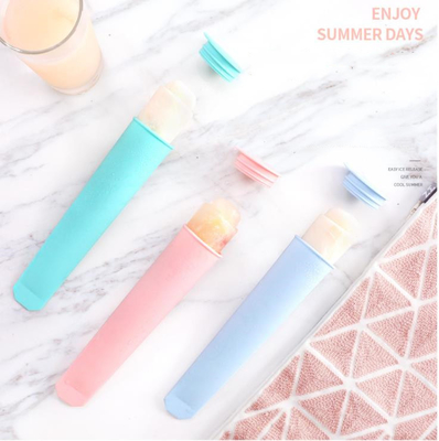 Nordic Color DIY Dondurma Silikon Popsicle Kalıpları Kapaklı Ticari Gıda Sınıfı