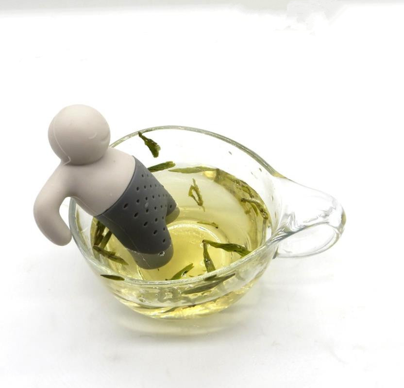 BPA Ücretsiz Mr Çay FDA standart Silikon Çay demlik kutusu paketi ile Adam mevcut